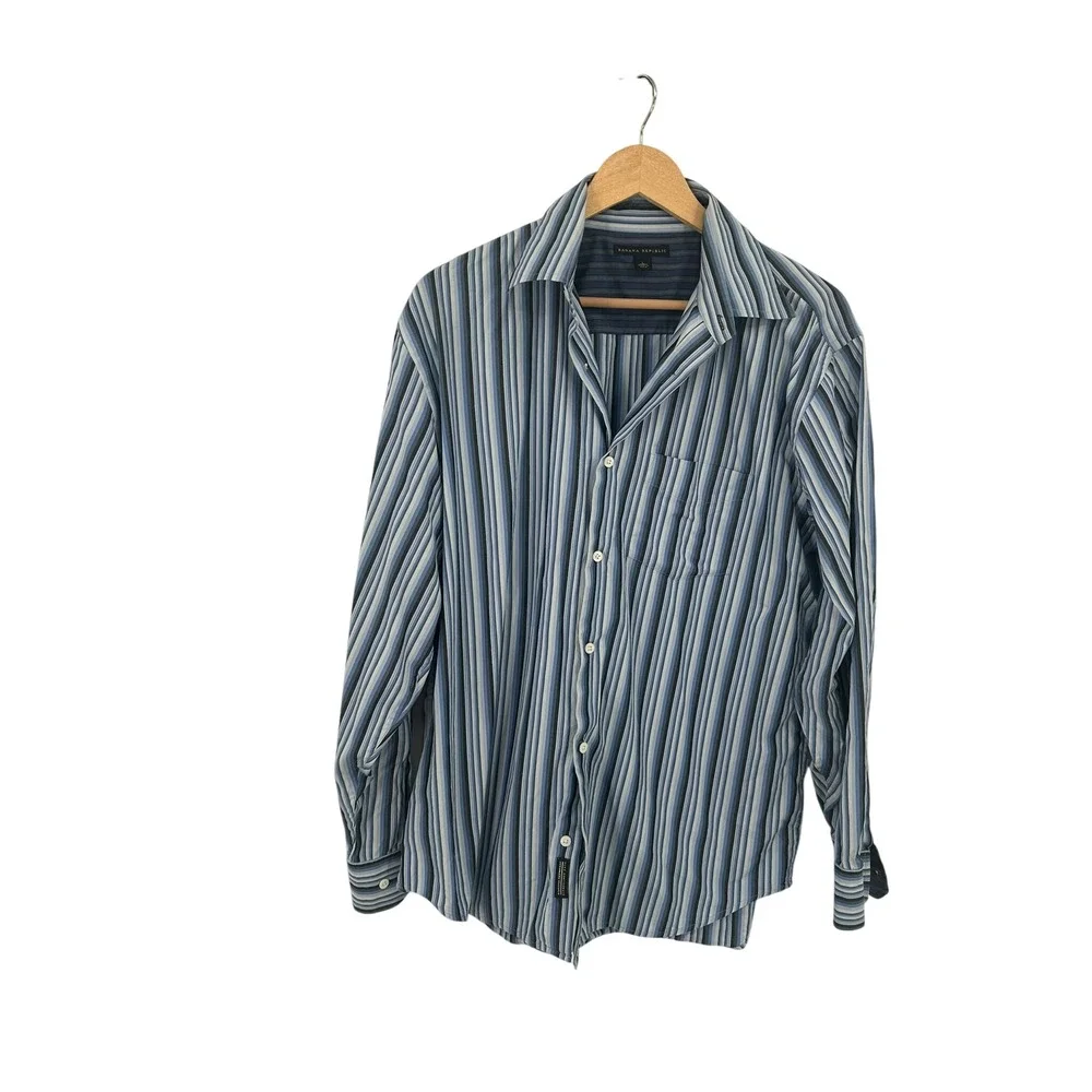 Banana Republic Button Down Shirt Mens L Casual Business Relaxed Office Everyday